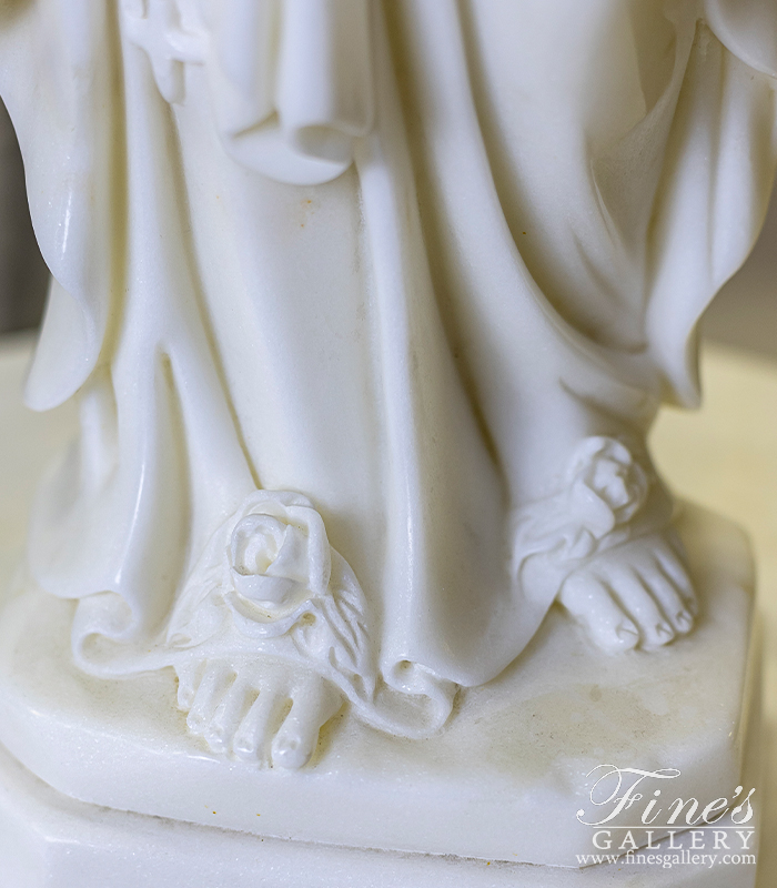 Marble Statues  - Our Lady Of Lourdes Marble Statue - Desktop Size - MS-1408